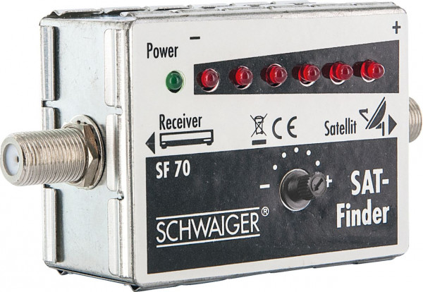 SCHWAIGER SAT Finder (6+1 LED), Silber