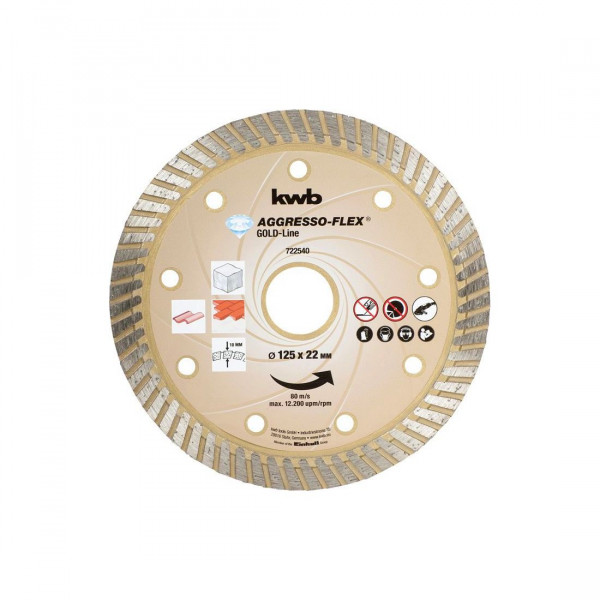 KWB Germany AGGRESSO-FLEX® Gold-Line DIAMANT Trennscheiben, ø 125 mm 722540