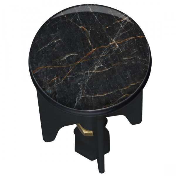 WENKO Abfluss-Stopfen Pluggy Marble, Schwarz