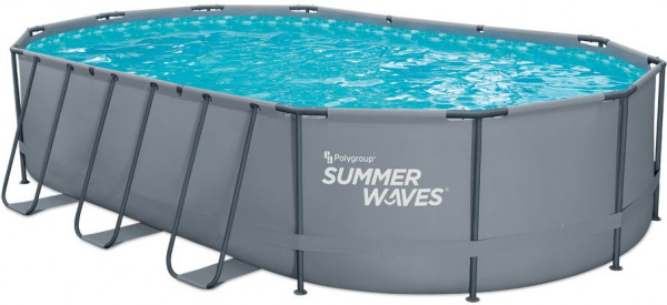 Summer Waves Pool Active Frame, 366 x 610 x 122 cm, Anthrazit