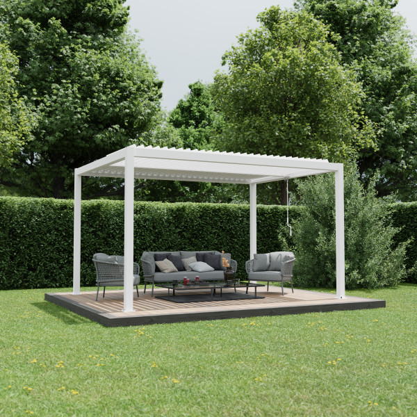 Ximax Aluminium Pergola Shade 300 x 400 cm Weiß