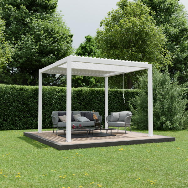 Ximax Aluminium Pergola Shade 300 x 300 cm Weiß